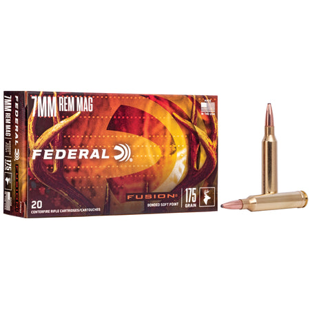 Federal Boat Tail Fusion Soft Point 175 Grain 7mm Remington Mag 2760 fps 029465097905