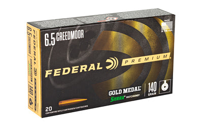 Federal Premium Gold Medal Sierra MatchKing Boat Tail Hollow Point 140 Grain 6.5mm Creedmoor 2675 fps 604544630312