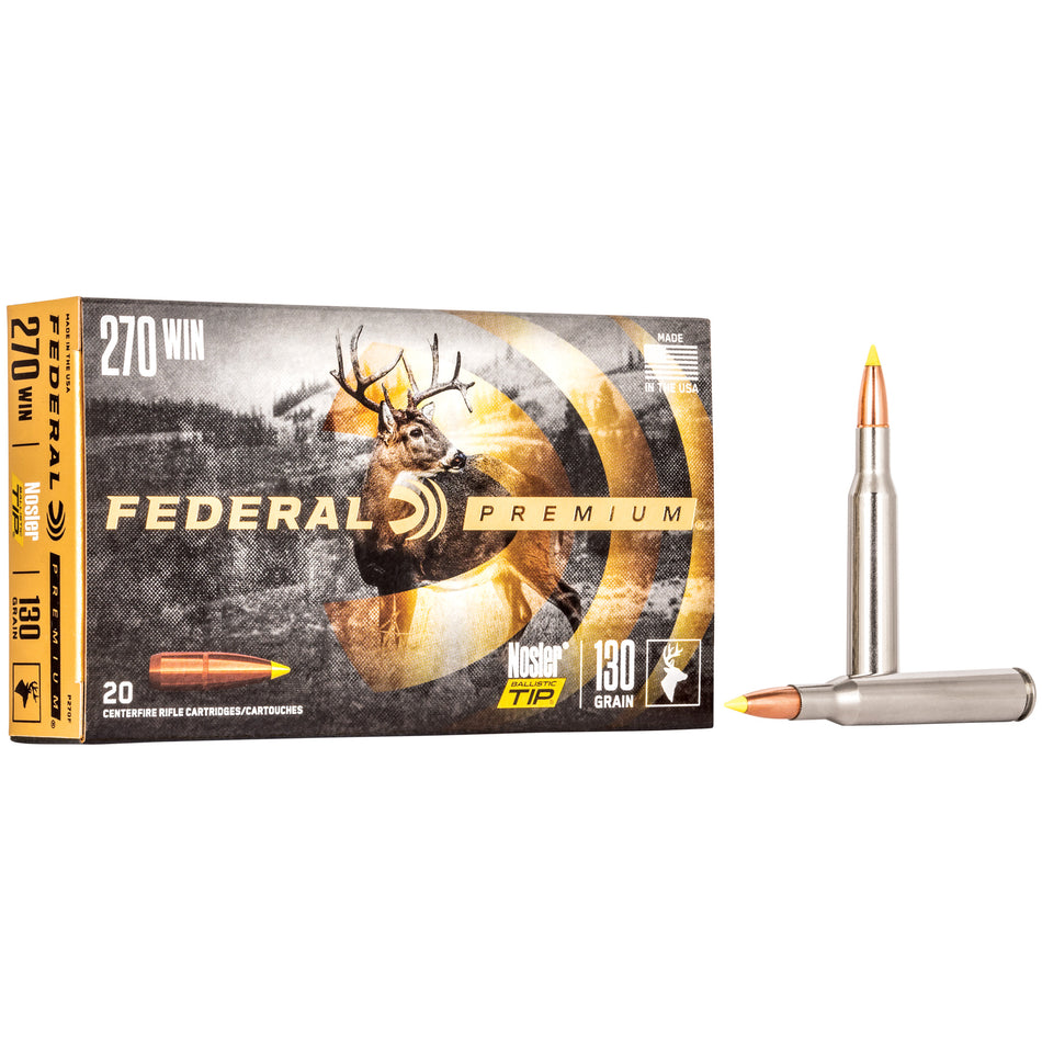 Federal Premium Nosler Ballistic Tip 130 Grain .270 Winchester  029465090326