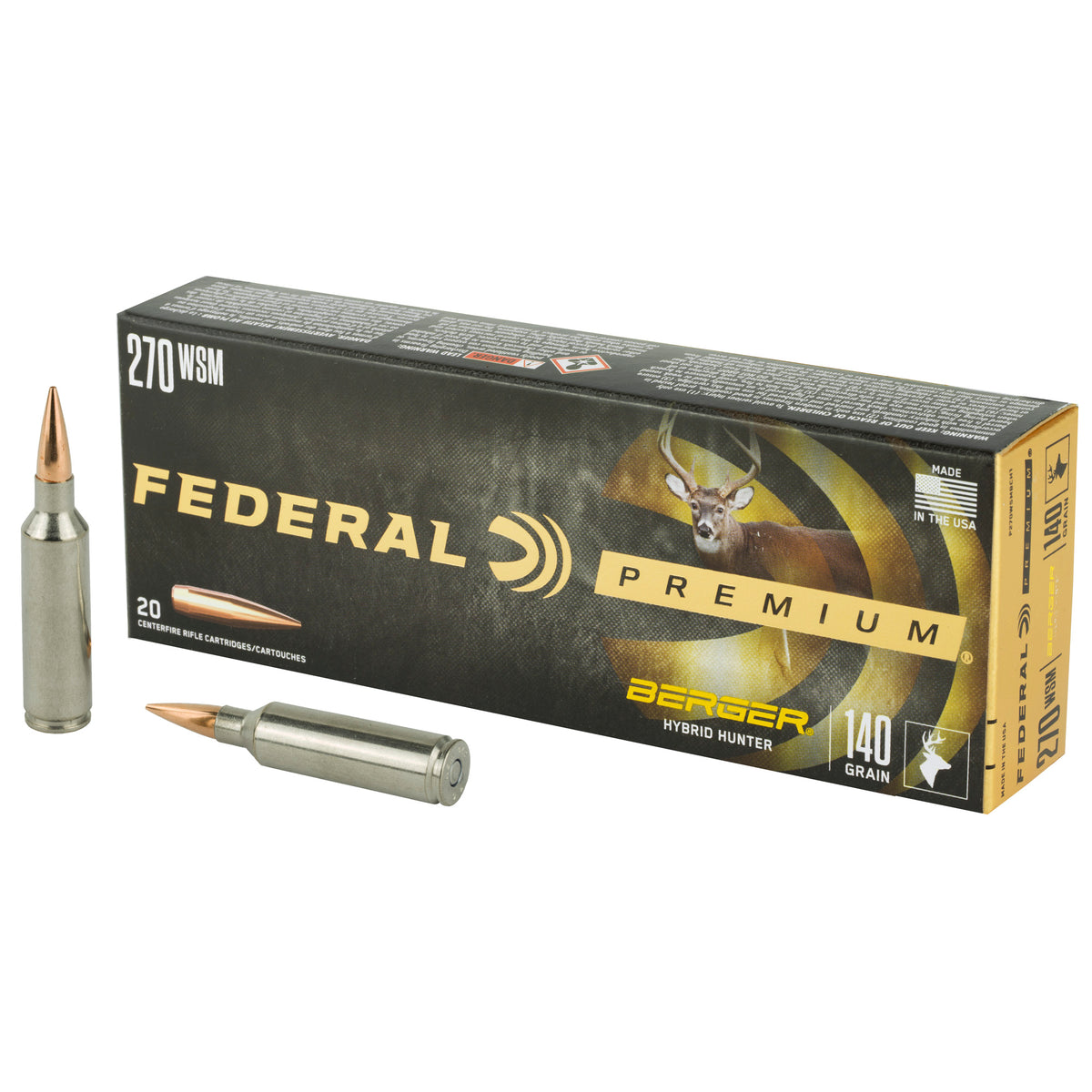 Federal .270 WSM Premium 140 grain Berger Hybrid Hunter ammunition