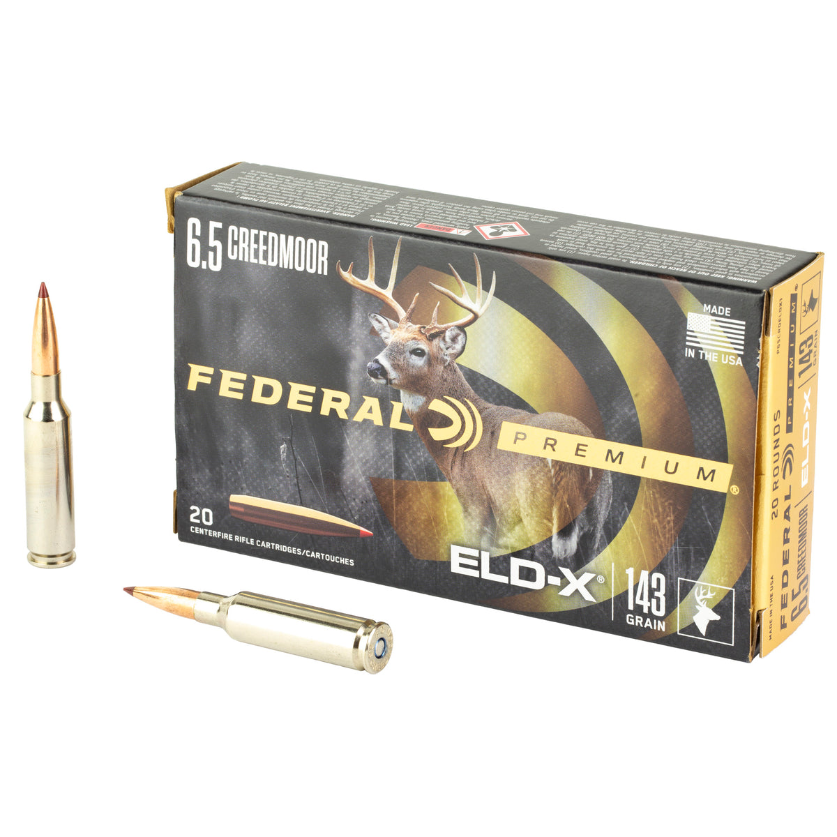 Federal Premium ELD-X Extremely Low Drag-eXpanding 143 Grain 6.5mm Creedmoor 2700 fps 604544689846