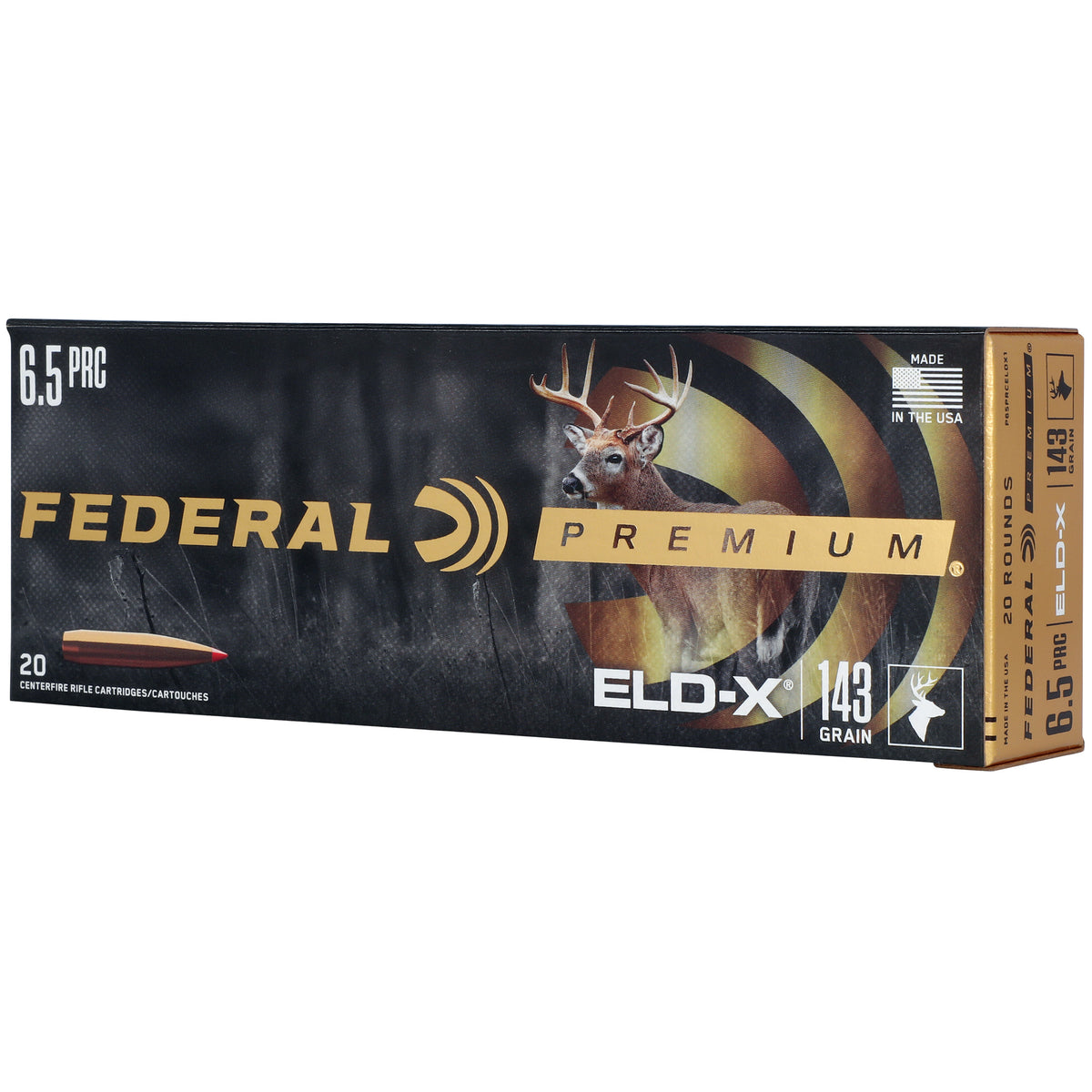 Federal 6.5mm Creedmoor Premium ELD-X 143 grain Extremely Low Drag-eXpanding ammunition