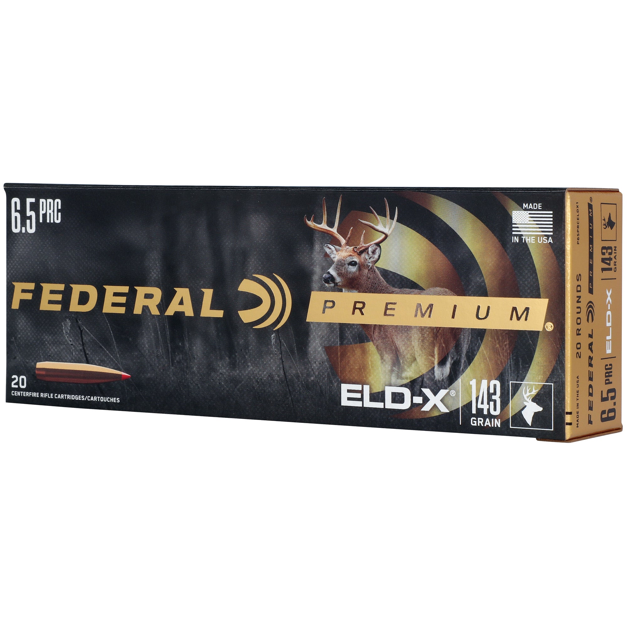 Federal 6.5mm Creedmoor Premium ELD-X 143 grain Extremely Low Drag-eXpanding ammunition