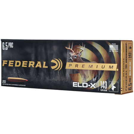 Federal 6.5mm Creedmoor Premium ELD-X 143 grain Extremely Low Drag-eXpanding ammunition