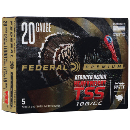 Federal PTSSX257F9 Premium Turkey Heavyweight TSS 20 Gauge 2.75" 1-1/8oz 9 Shot 1000 fps 604544670417