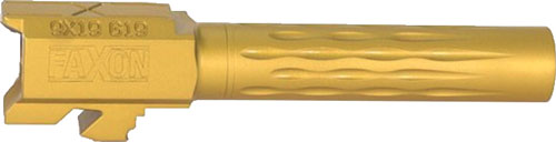 Faxon Glock 19 Replacement 9mm Non-Threaded Flame Flute TiN PVD Barrel