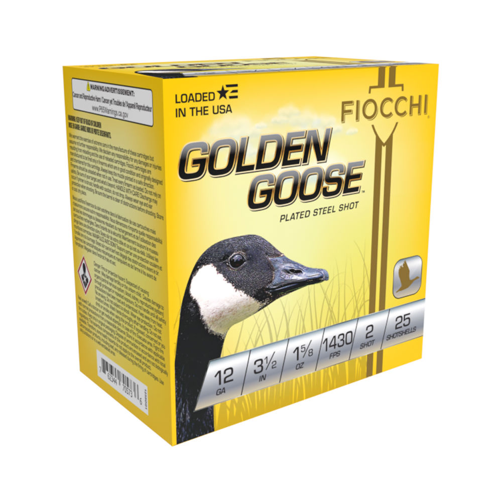 Fiocchi 12 Gauge Shotgun Ammo Golden Goose 3.5 in 1-5/8 oz #2