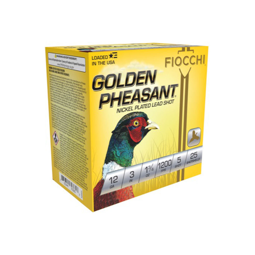 Fiocchi 123GP5 Golden Pheasant Extrema 12 Gauge 3" 1-3/4oz 5 Shot 1200 fps 762344703664