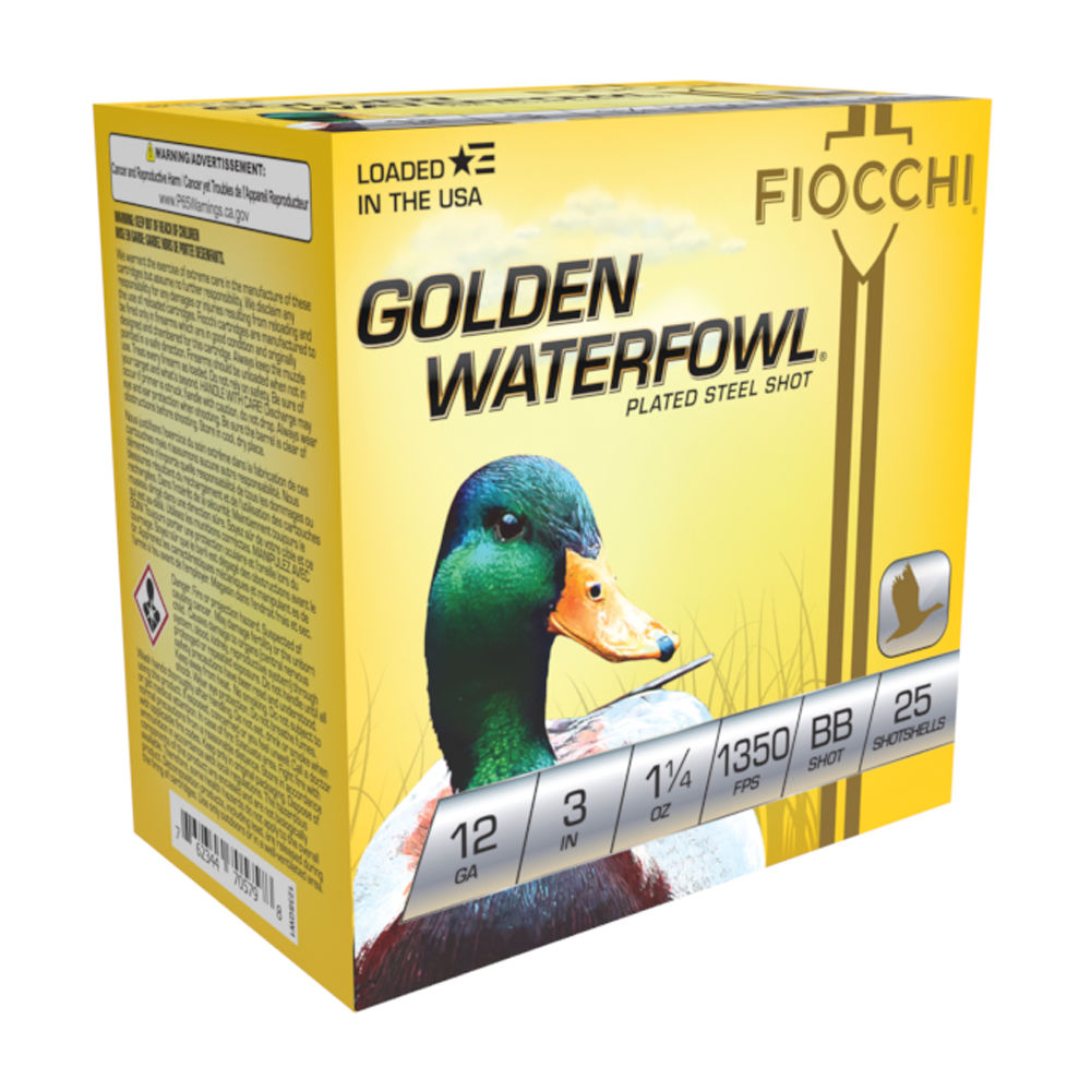 Fiocchi 123sgwbb Golden Waterfowl Waterfowl 12 Gauge 3" 1-1/4oz BB 1350 fps 762344705781