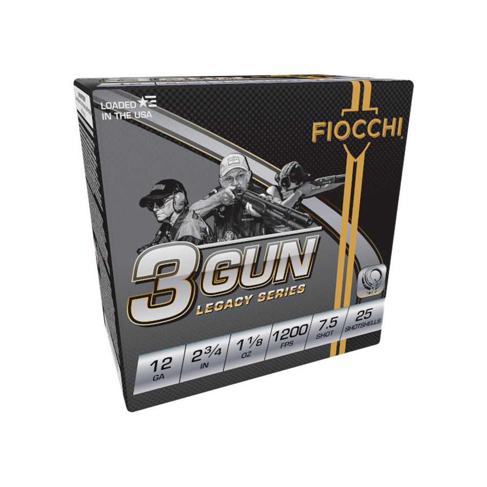 Fiocchi 12 Gauge Shotgun Ammo 3-Gun Match Legacy Series 2.75 in 1-1/8 oz #7.5