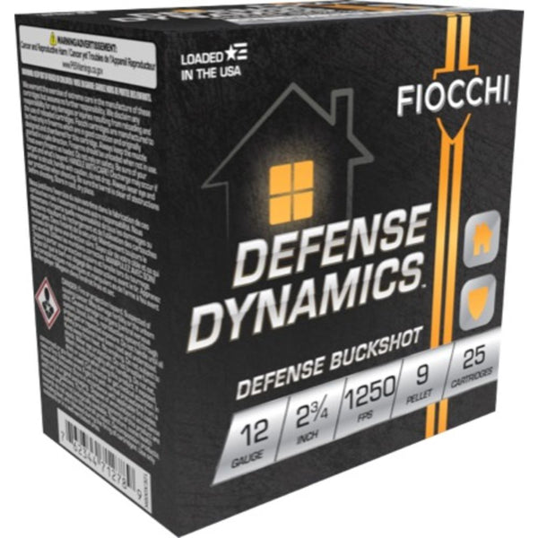 Fiocchi Defense Dynamics 12 Gauge 2-3/4 9 Shot 00-Buckshot