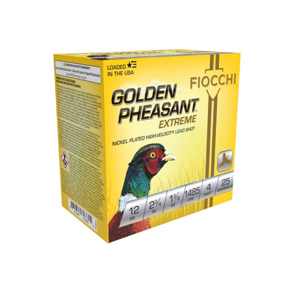Fiocchi 12GPX4 Golden Pheasant Extrema 12 Gauge 2.75" 1-3/8oz 4 Shot 1485 fps 762344703855