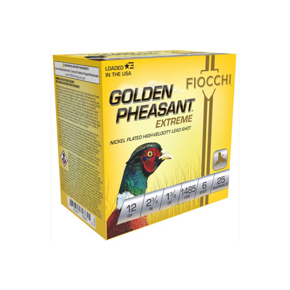 Fiocchi 12GPX6 Golden Pheasant Extrema 12 Gauge 2.75" 1-3/8oz 6 Shot 1485 fps 762344703879