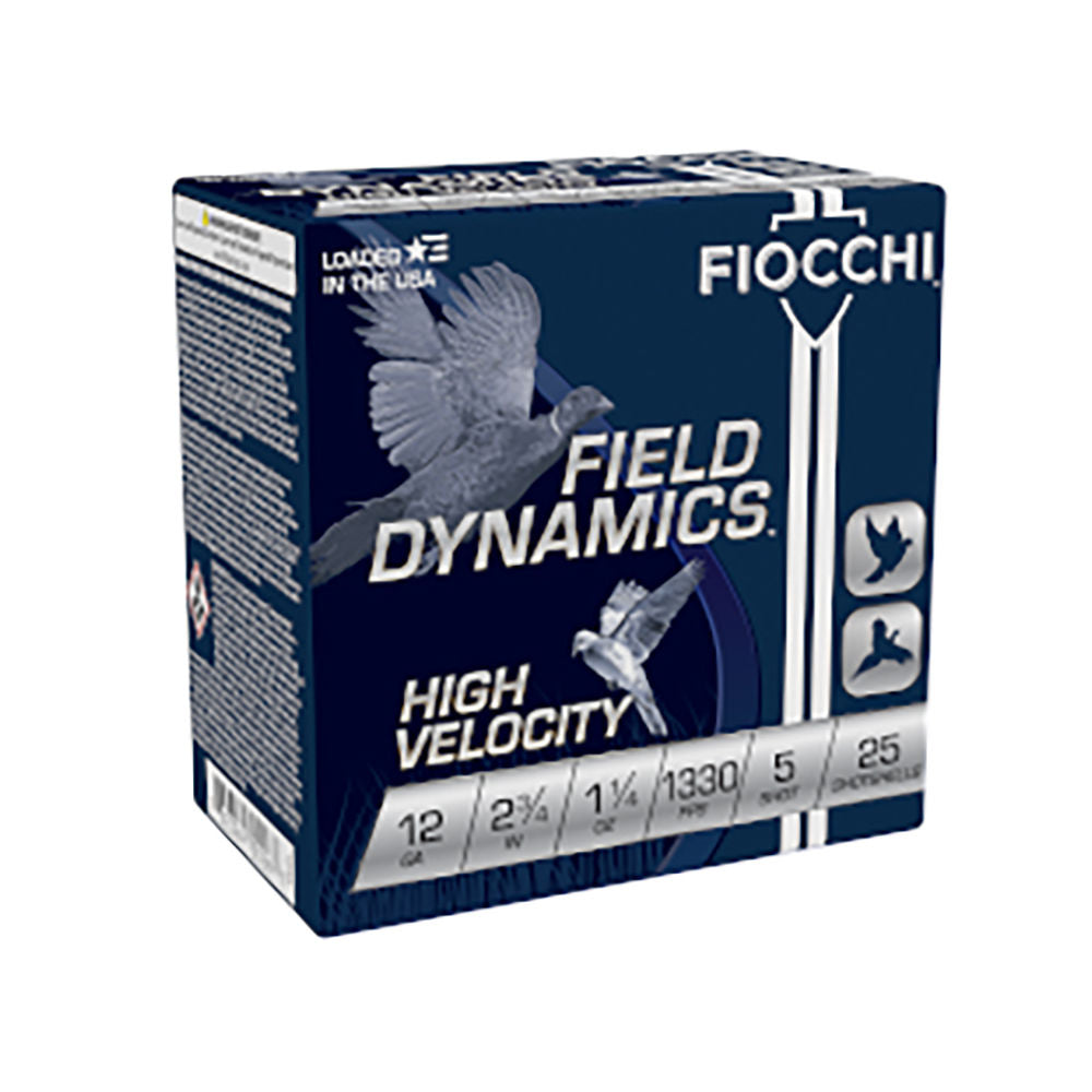 Fiocchi XN12HV5 Field Dynamics High Velocity 12 Gauge 2.75" 1-1/4oz 5 Shot 1330 fps 762344700267
