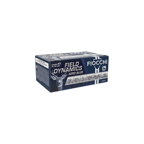 Fiocchi 12 Gauge Shotgun Ammo Field Dynamics Aero Rifled Slug 2.75 in 7/8 oz Slug
