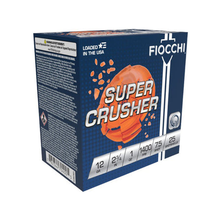 Fiocchi 12 Gauge Shotgun Ammo Exacta Target Super Crusher 2.75 in 1 oz #7.5