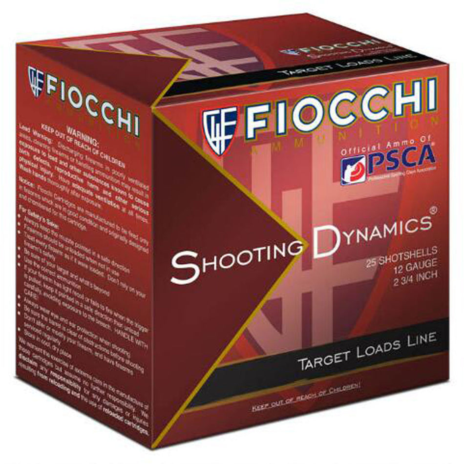 Fiocchi Target Shooting Dynamics 12 Gauge 2-3/4" 1-1/8 oz. #7.5 Shot 25 Rounds