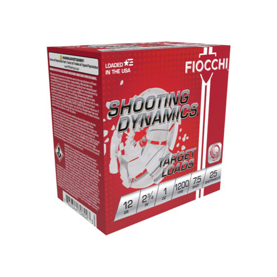 Fiocchi 12 Gauge Shotgun Ammo Shooting Dynamics 2.75 in 1 oz #9
