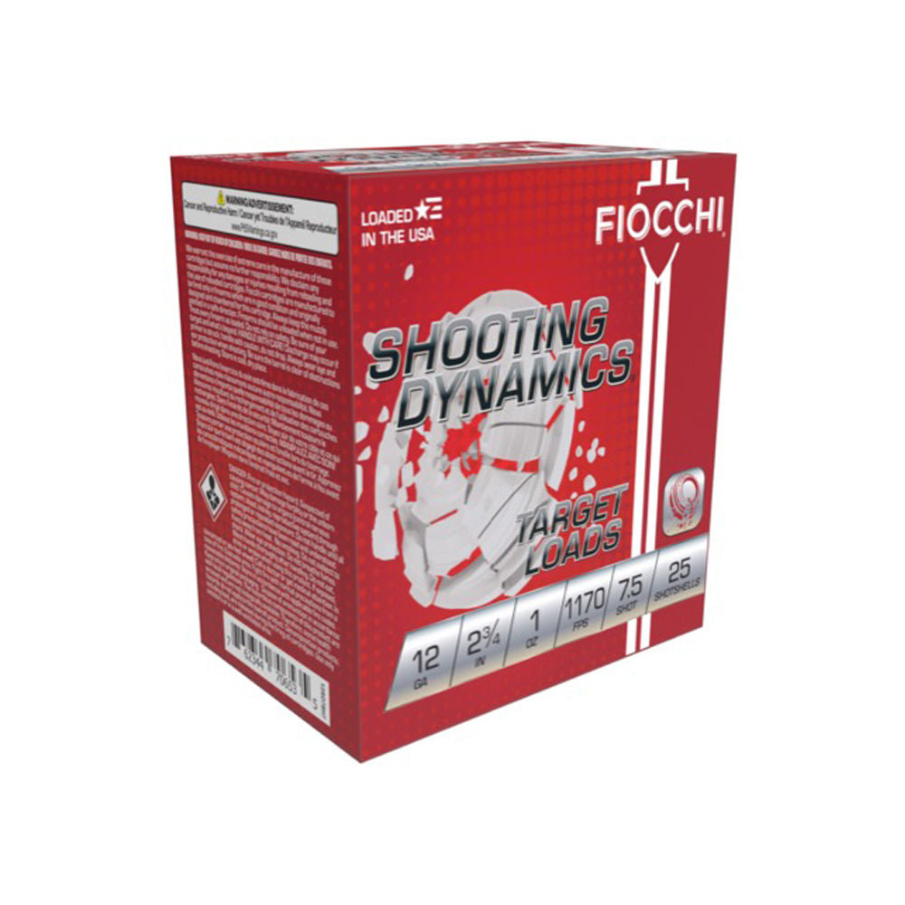 Fiocchi 12SD1L75 Shooting Dynamics Target 12 Gauge 2.75" 1oz 7.5 Shot 1170 fps 762344705521