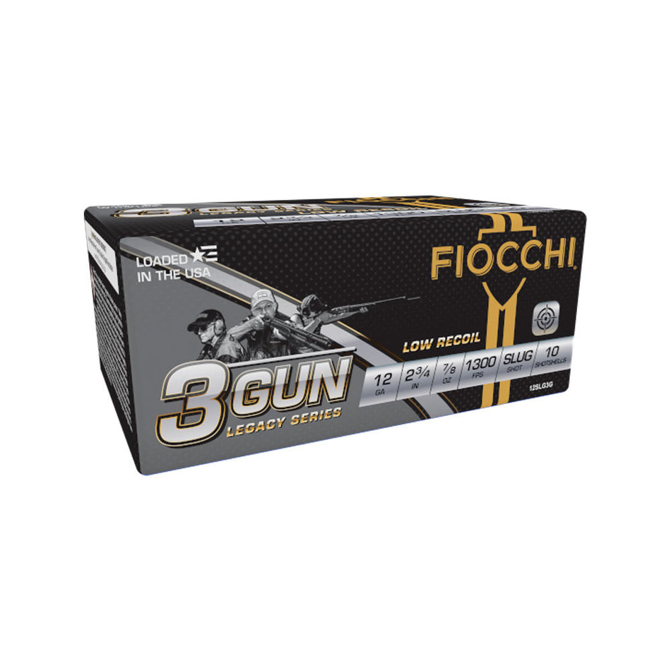 Fiocchi 12 Gauge Shotgun Ammo 3-Gun Match Legacy Series Low Recoil 2.75 in 7/8 oz Slug