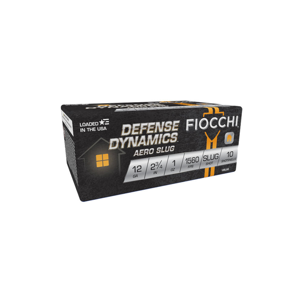 Fiocchi 12SLUG Defense Dynamics Aero 12 Gauge 2.75" 1oz Slug 1560 fps 762344704067