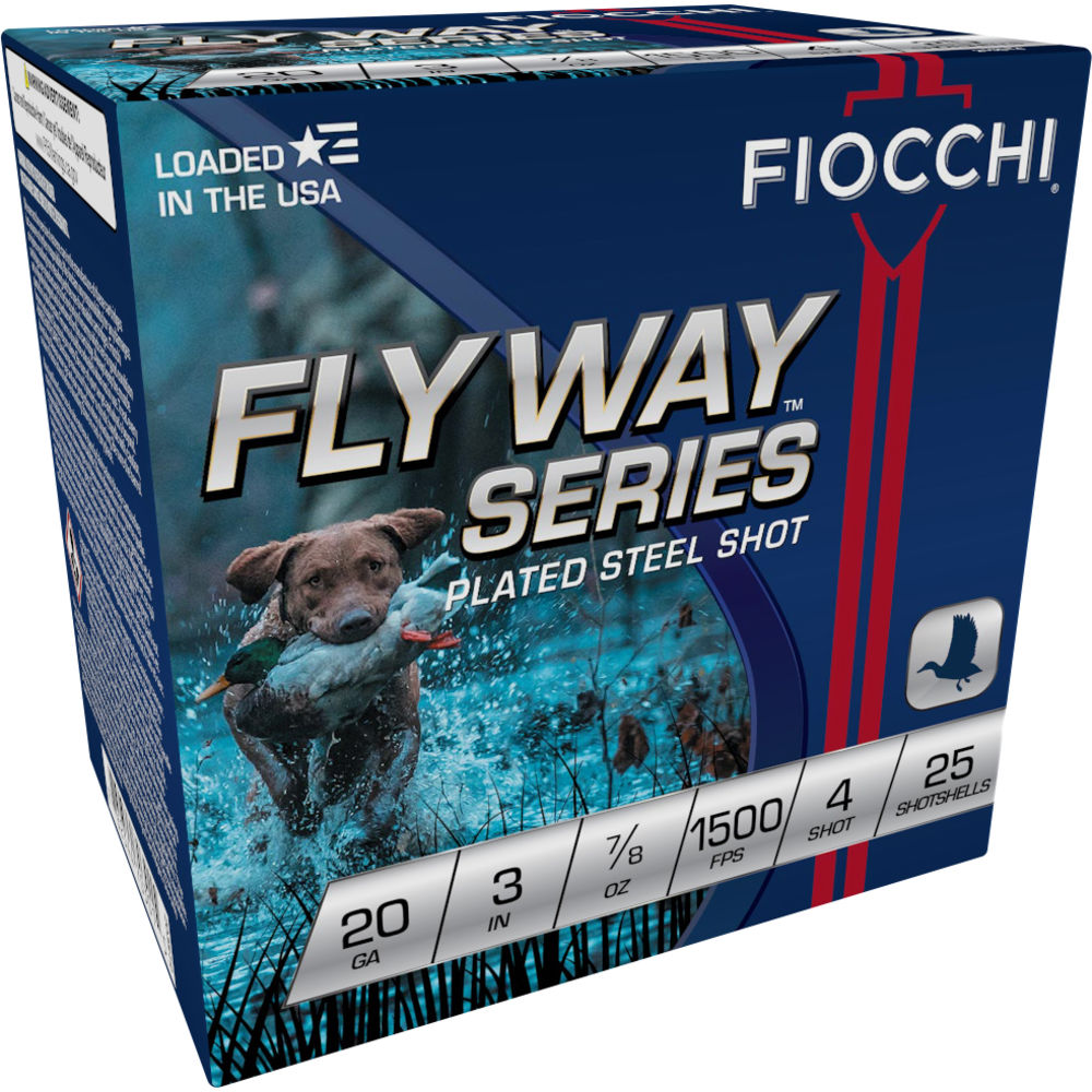 Fiocchi 203ST4 Flyway Waterfowl 20 Gauge 3" 7/8oz 4 Shot 1500 fps 762344703039