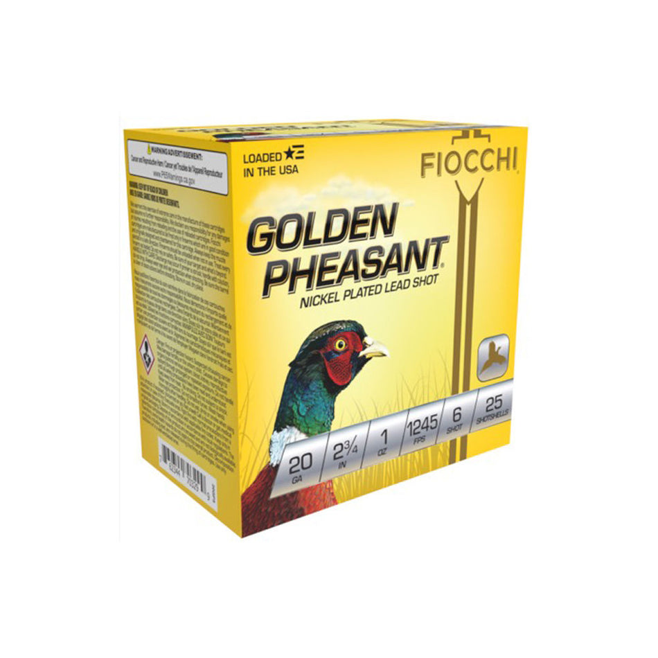 Fiocchi 20GP6 Golden Pheasant Extrema 20 Gauge 2.75" 1oz 6 Shot 1245 fps 762344703305