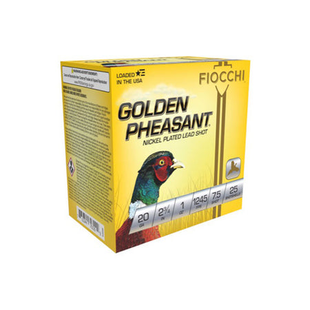 Fiocchi 20GP75 Golden Pheasant Extrema 20 Gauge 2.75" 1oz 7.5 Shot 1245 fps 762344703312