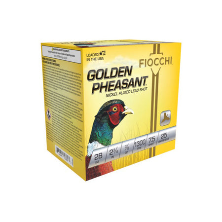Fiocchi 28GP75 Golden Pheasant Extrema 28 Gauge 2.75" 7/8oz 7.5 Shot 1300 fps 762344703817