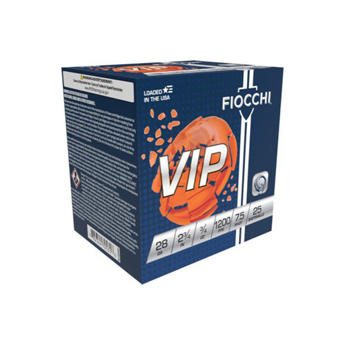 Fiocchi 28VIP75 Exacta Target VIP 28 Gauge 2.75" 3/4oz 7.5 Shot 1200 fps 762344705316