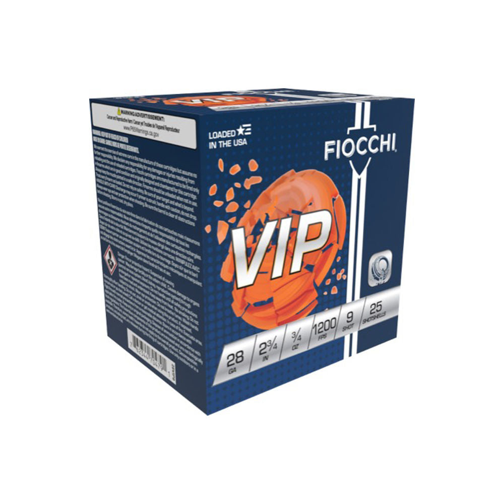 Fiocchi 28VIP9 Exacta Target VIP 28 Gauge 2.75" 3/4oz 9 Shot 1200 fps 762344704791