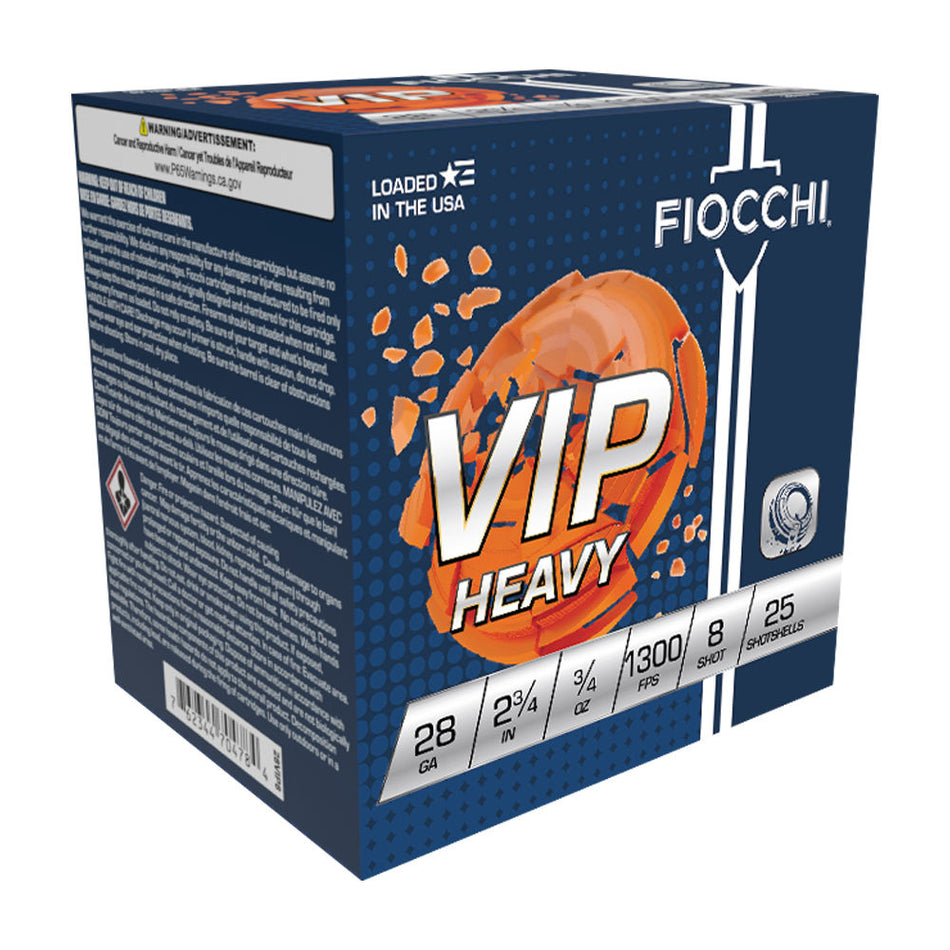 Fiocchi 28VIPH8 Exacta Target VIP Heavy 28 Gauge 2.75" 3/4oz 8 Shot 1300 fps 762344704814