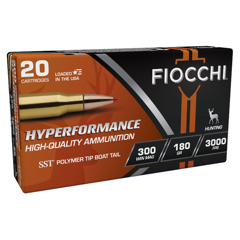 Fiocchi .300 Winchester Mag Hyperformance Hunt SST 180 grain Polymer Tip ammunition