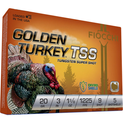 Fiocchi 410TSS9 Golden Turkey TSS .410 Bore 3" 13/16oz 9 Shot 1100 fps 762344713014