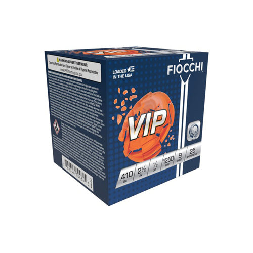 Fiocchi .410 Bore Shotgun Ammo Exacta Target VIP 2.5 in 1/2 oz #9