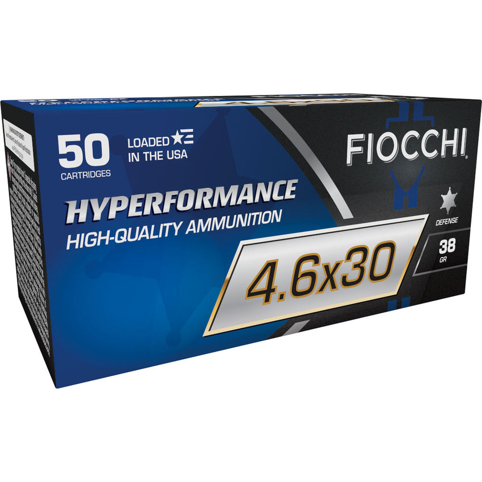 Fiocchi 4.6x30mm HK Hyperformance 38 grain Tipped Hollow Point ammunition