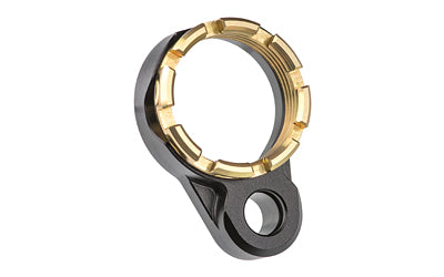 Fortis Manufacturing AR-15 Lightweight Enhanced End Plate LE-BLK-K1-GOLD, K1 Tapered Castle Nut, Gold Anodized