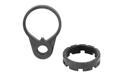 Fortis Manufacturing QD End Plate and Castle Nut Combo for AR-15 Carbine Buffer Tube, Black