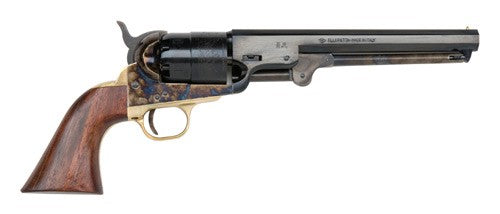 Traditions 1851 Navy Revolver 44 Cal Steel Frame 7.375" Blued Barrel Brass Guard Walnut Grip