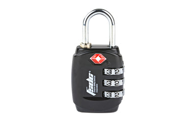 Firearm Safety Devices Corp. TSA-Approved Steel Shackle Combo Lock Black TSA747RCB
