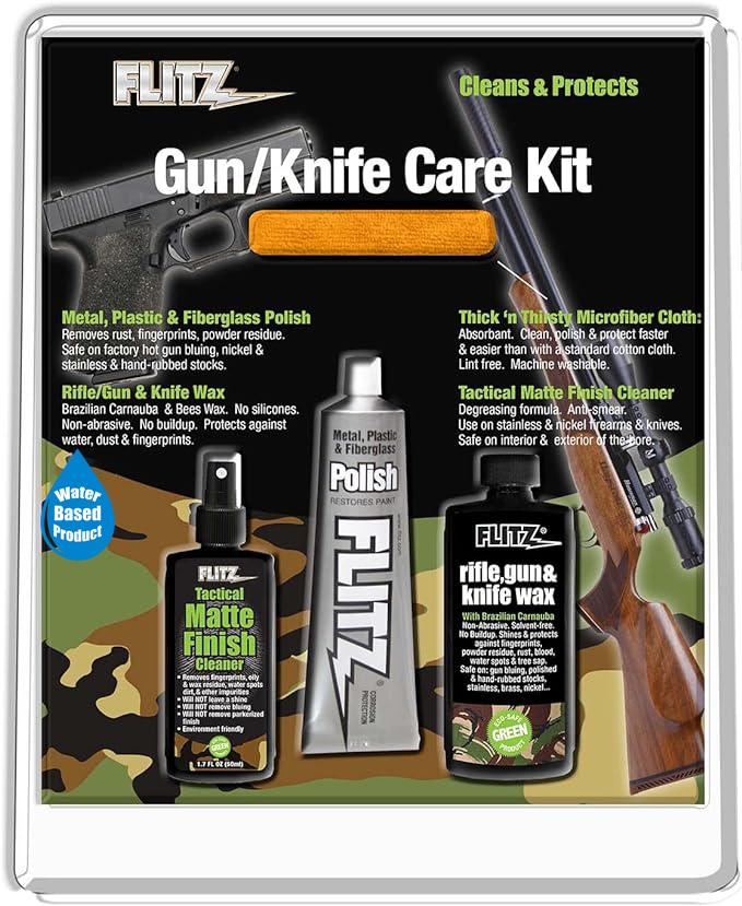 Flitz 3-Piece Gun & Knife Care Kit with Polish and Protectant