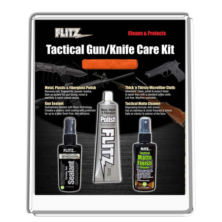 Flitz Tactical Gun & Knife Care Kit Polish Matte Cleaner Ceramic Sealant