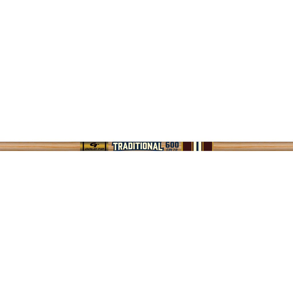 Gold Tip Traditional Classic Arrow Shafts Size 600 - 1 Doz.