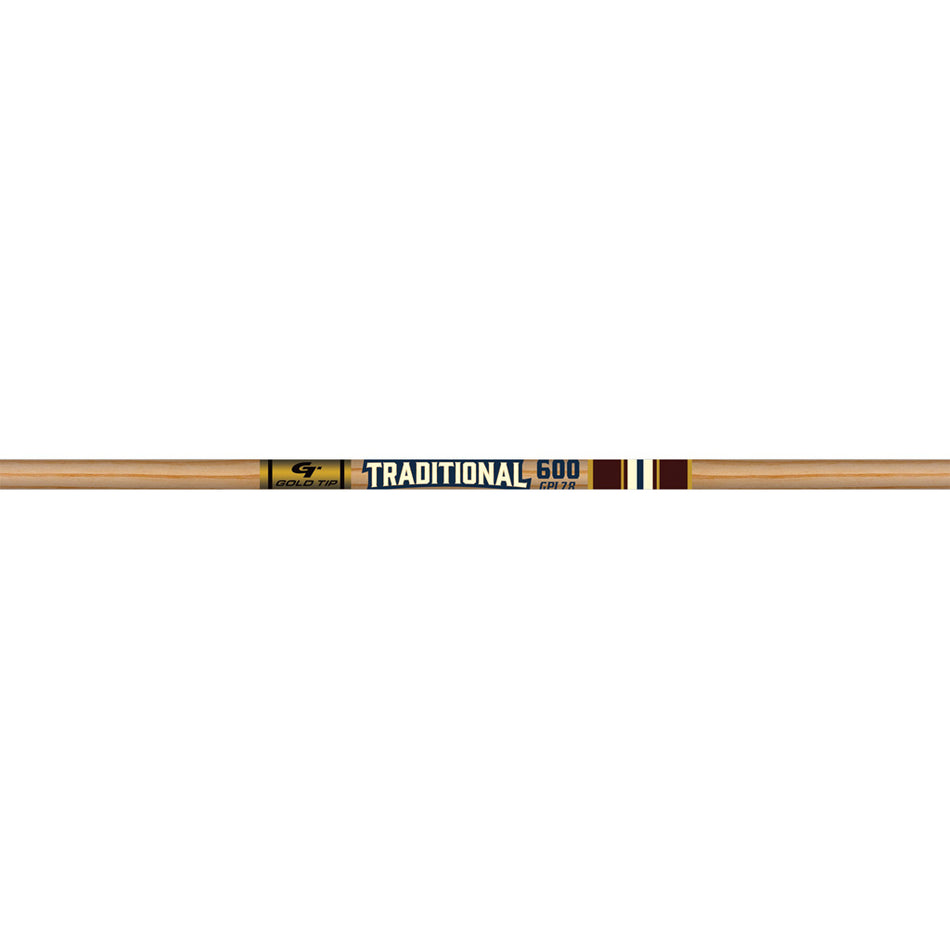 Gold Tip Traditional Classic Arrow Shafts Size 600 - 1 Doz.