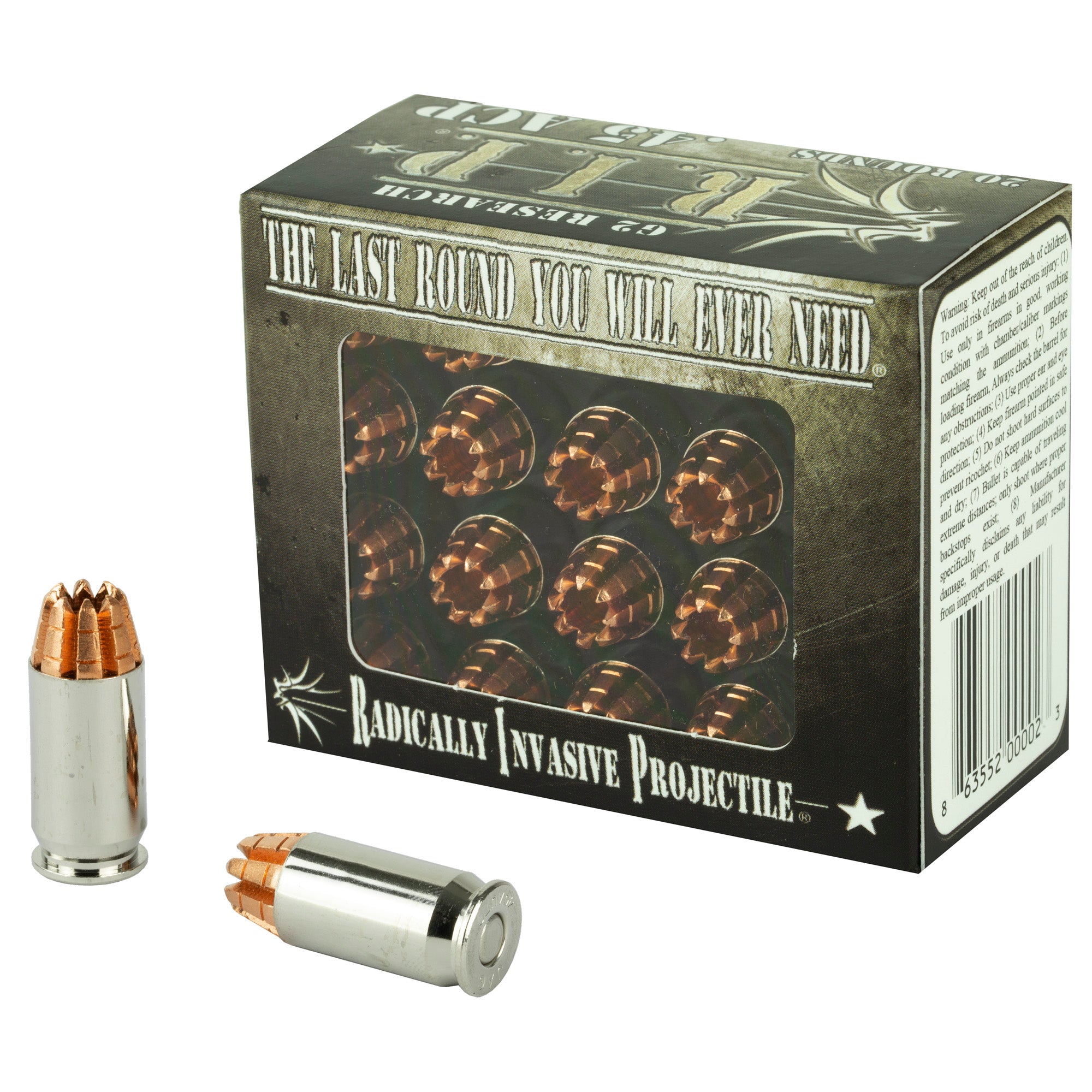 G2 Research RIP 45ACP 162 Grain Lead Free Copper 20 Round Box California Certified Nonlead Ammunition 00023