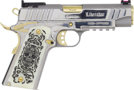 GIRSAN MC1911 LIBERADORE 10MM COMMANDER SS/GOLD ENGRAVED 8RD