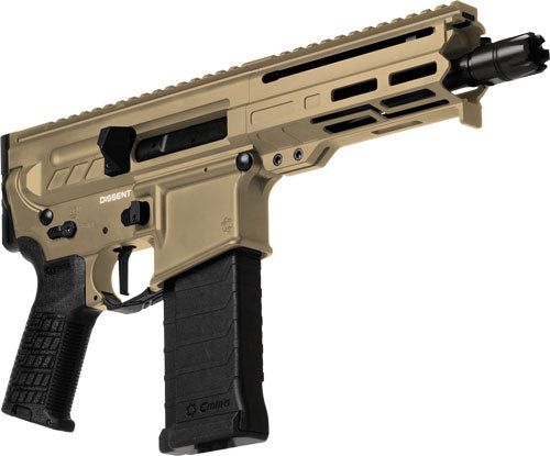 CMMG PISTOL DISSENT MK4 5.7X28 MM 6.5" 32RD COYOTE TAN