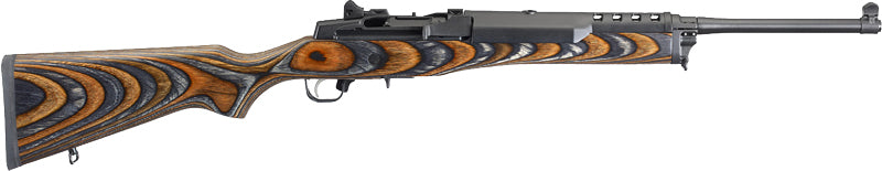 RUGER MINI-14 5.56MM LAMINATED CHEVRON BROWN/BLACK STOCK BLU<