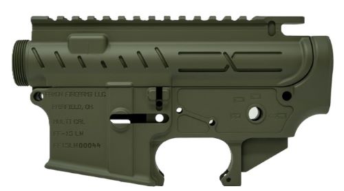 FAXON AR-15 X-TRA LITE RECEIVER SET OD GREEN STRIPPED