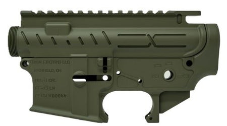 FAXON AR-15 X-TRA LITE RECEIVER SET OD GREEN STRIPPED